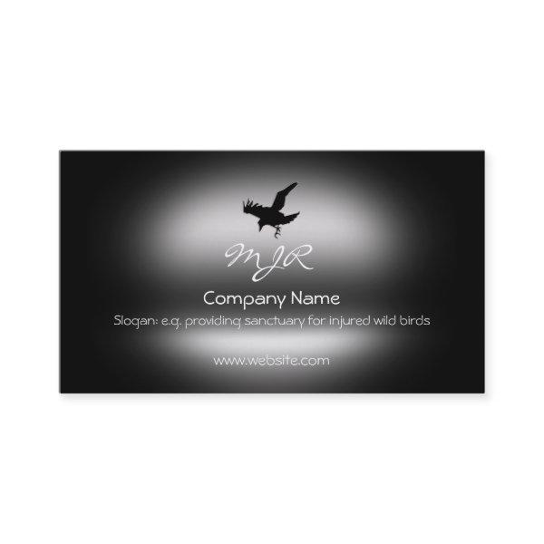 Monogram, Flying Raven Bird, metallic-effect