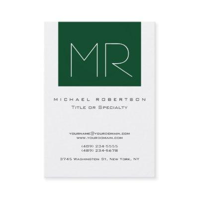 Monogram Forest Green Stripe White