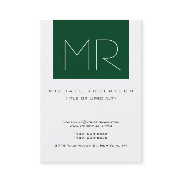 Monogram Forest Green Stripe White