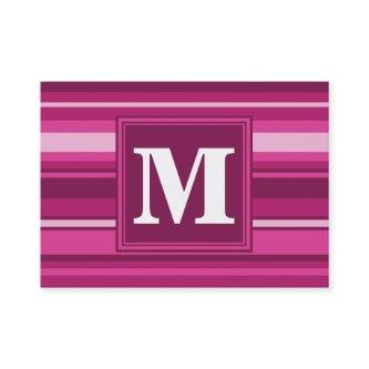 Monogram fuchsia stripes