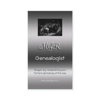 Monogram, Genealogy Business, metallic-effect