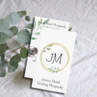 Monogram Gold Frame Photographer QR Vertical