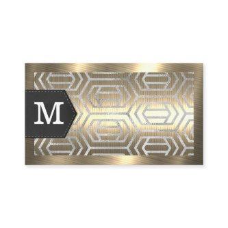 Monogram | Gold Metal | Glitter Foil Geometric