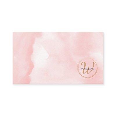 Monogram Gold Pink Watercolor Personal