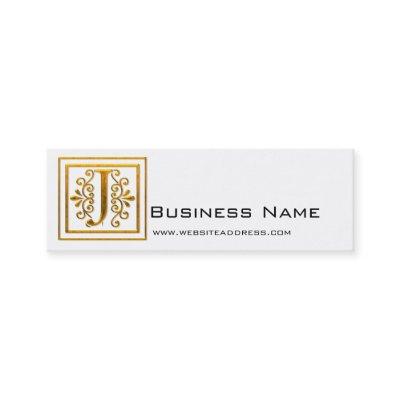 Monogram Golden J Elegant Profile Cards