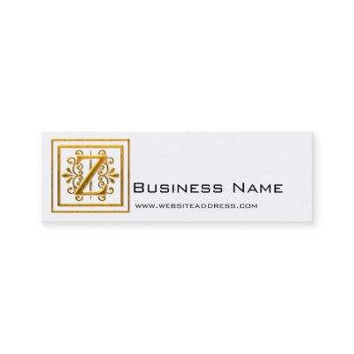 Monogram Golden Z Elegant Profile Cards