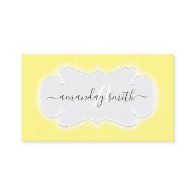 Monogram Gray Royal Blogger Influencer Yellow