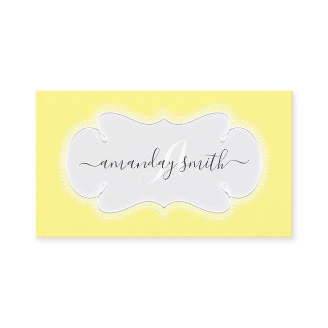 Monogram Gray Royal Blogger Influencer Yellow