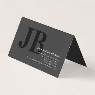 Monogram Grey Black Consultant Modern Minimalist