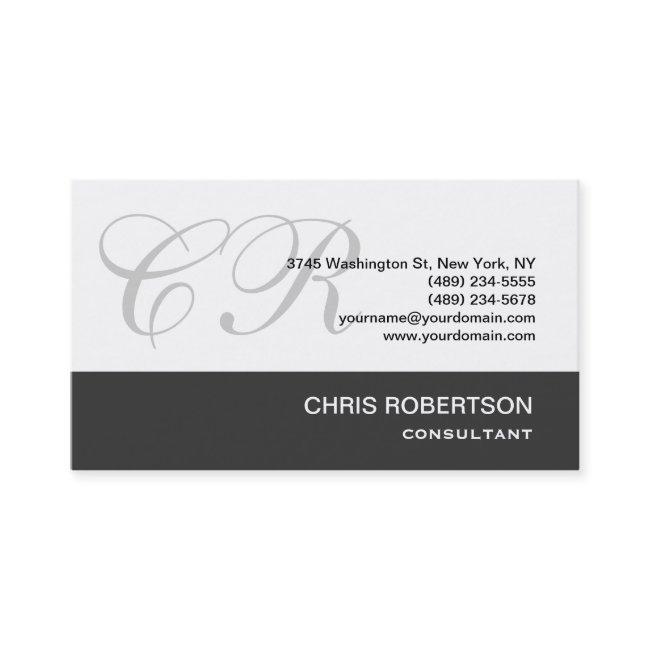 Monogram Grey Black White Consultant