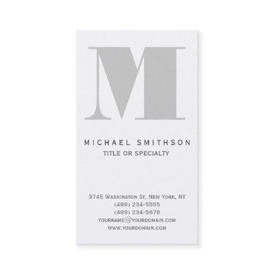 Monogram Grey Modern Simple