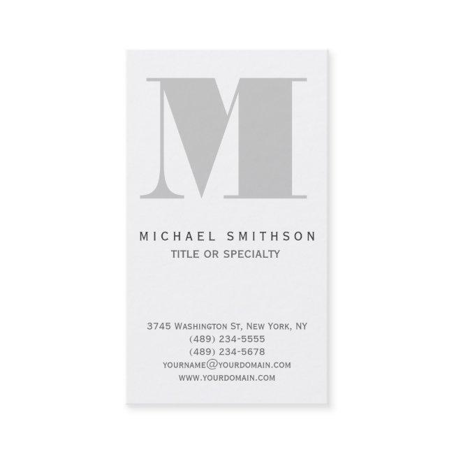 Monogram Grey Modern Simple