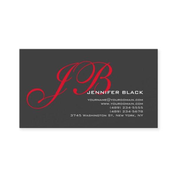 Monogram Grey Red Consultant