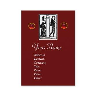 Monogram i Letter,Antique Figures Red Black White