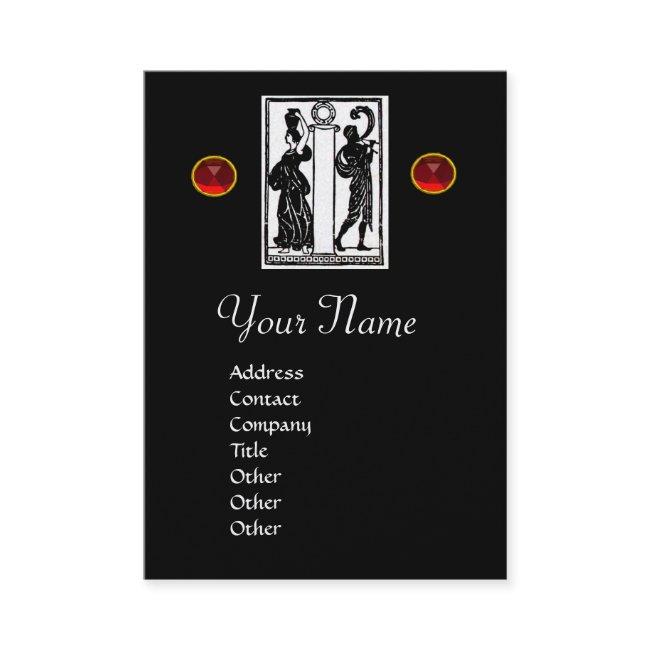 Monogram i Letter,Antique Figures Red Black White