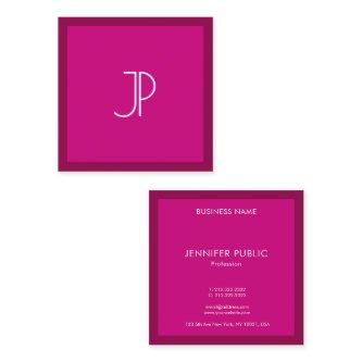 Monogram Initial Elegant Trend Color Viva Magenta Square