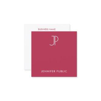 Monogram Initial Trend Color Viva Magenta Modern Square