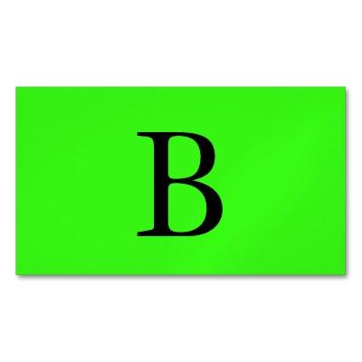 Monogram Initials Neon Green Bright Colorful Cool  Magnet