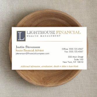 Monogram Logo Financial Advisor Professional