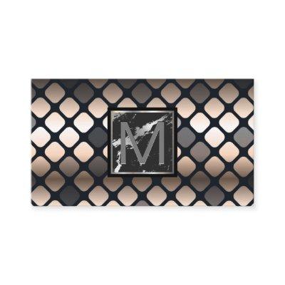 Monogram | Marble | Luxury Metallic Pattern