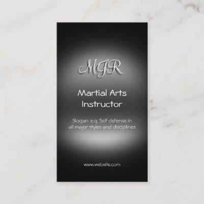 Monogram, Martial Arts Instructor, metal-look