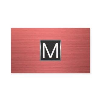 Monogram | Metallic Red Background