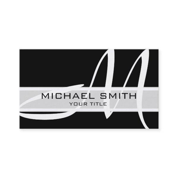 Monogram Modern Black Background