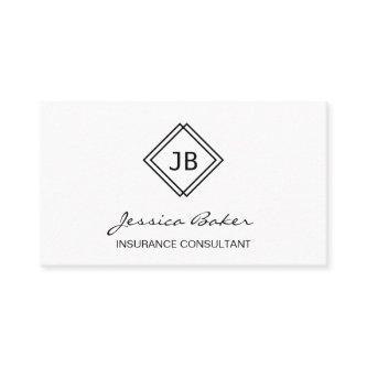Monogram Modern Elegant Minimal Black & White