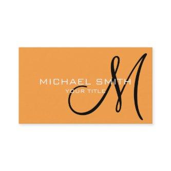 Monogram Neon carrot color background