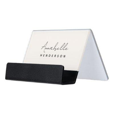 Monogram Neutral | Modern Minimalist Stylish Desk  Holder