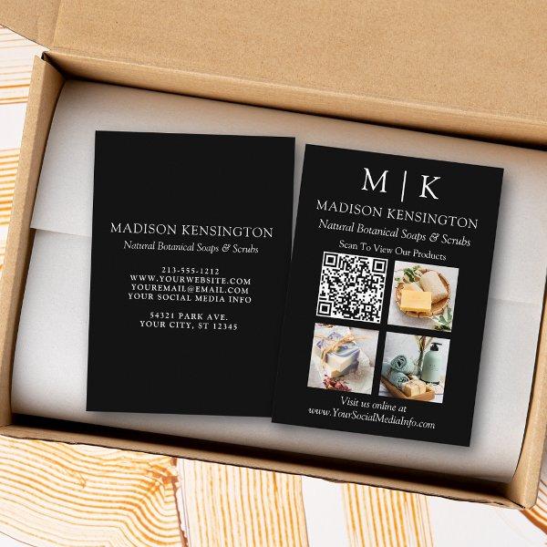 Monogram or Add Logo Business QR Code 3 Photo