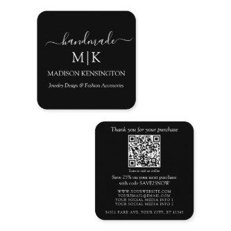 Monogram or Add Logo Handmade QR