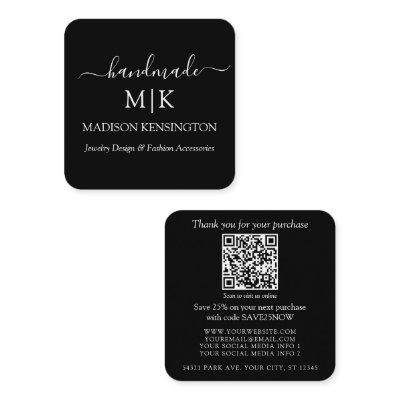Monogram or Add Logo Handmade QR