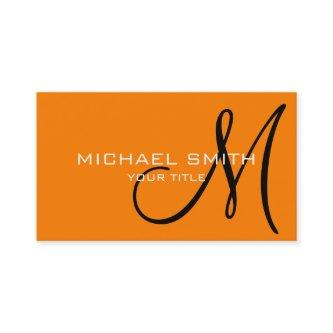 Monogram Orange color background