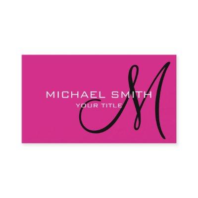 Monogram pink color background