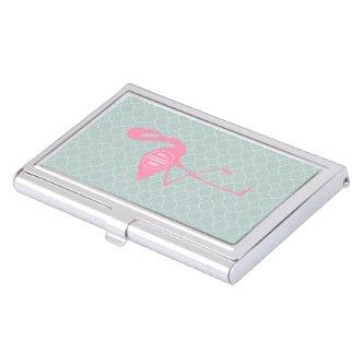 Monogram Pink Flamingo + Quatrefoil Case For