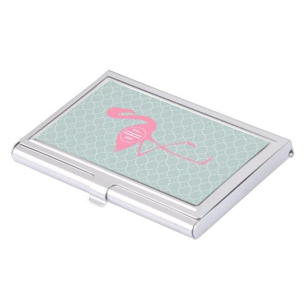 Monogram Pink Flamingo + Quatrefoil Case For