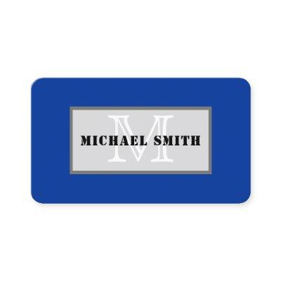 Monogram Plain Dark Powder Blue Background