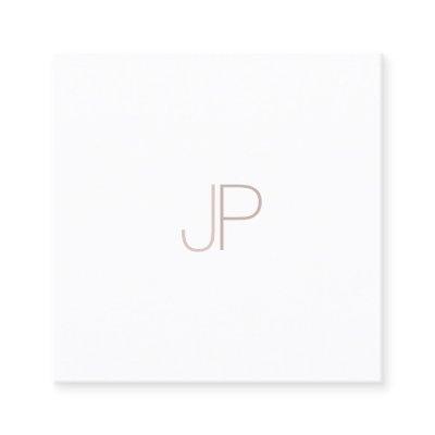 Monogram Plain Elegant Modern Trendy Design Luxury Square