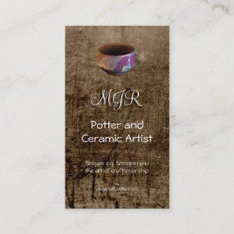 Monogram, Potter, Ceramic Artist, leather-effect