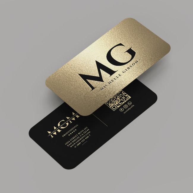 Monogram Professional Marketing Black Gold Modern
