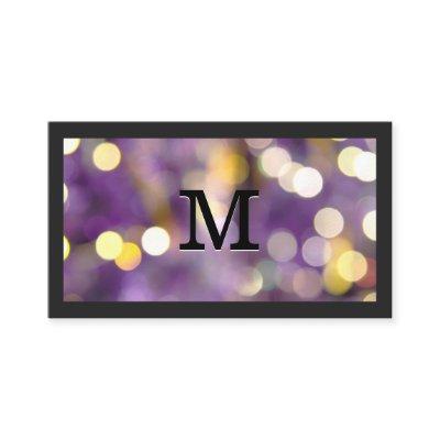 Monogram | Purple Bokeh