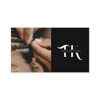 monogram qr code braid stylist photo
