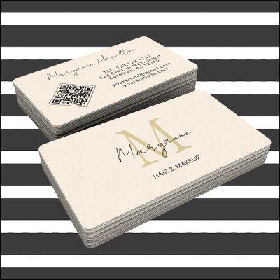 Monogram QR Code Cream