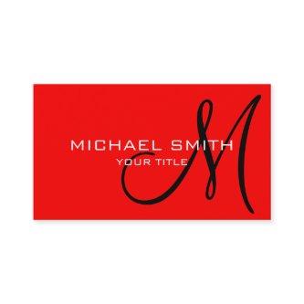 Monogram Red color background
