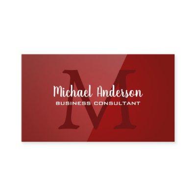 Monogram | Red Gloss Background