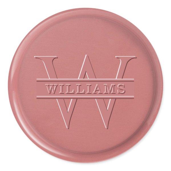 Monogram Rose Wax Seal Sticker