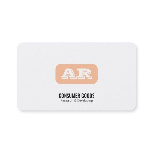 Monogram Rounded Background (apricot)