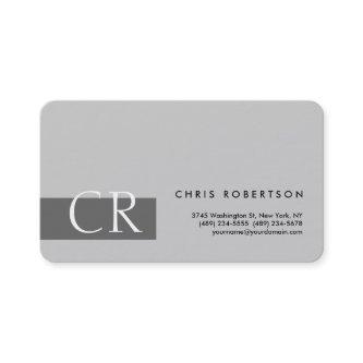 Monogram Rounded Corner Grey Stripe