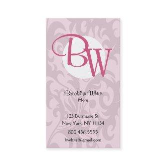 Monogram Scroll Calling Card